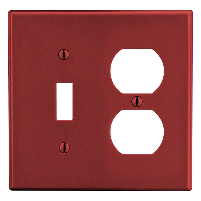 Bryant Wall Plate 2-Gang 1 Duplex/1 Toggle Red (P18R)