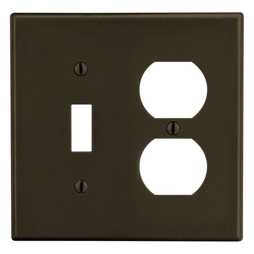 Bryant Wall Plate 2-Gang 1 Duplex/1 Toggle Brown (P18)