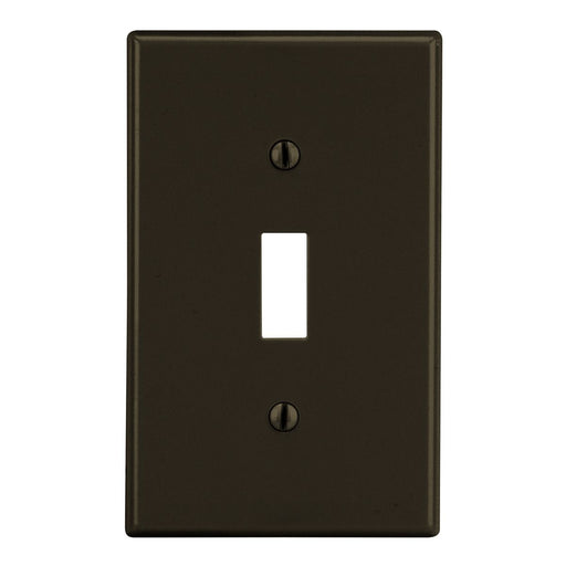 Bryant Wall Plate Mid-Size 1-Gang Toggle Brown (PJ1)