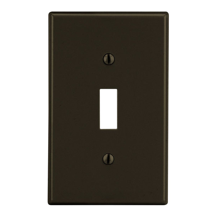 Bryant Wall Plate Mid-Size 1-Gang Toggle Brown (PJ1)