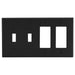 Bryant Wall Plate 4-Gang 2 Toggle/2 Decorator Black (P2262BK)