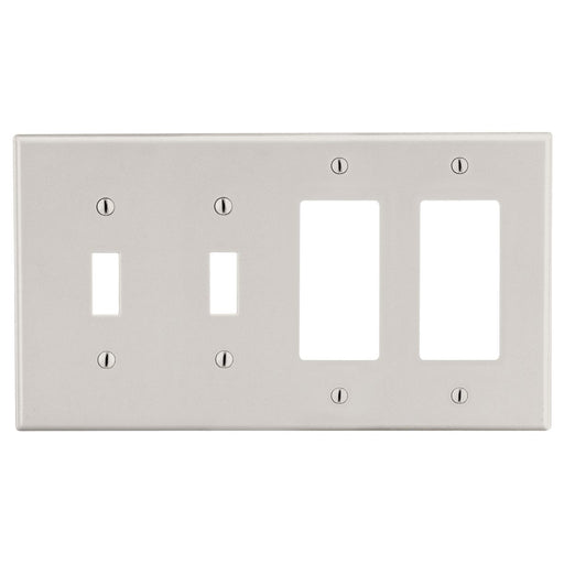 Bryant Wall Plate 4-Gang 2 Toggle/2 Decorator Light Almond (P2262LA)