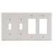 Bryant Wall Plate 4-Gang 2 Toggle/2 Decorator Light Almond (P2262LA)