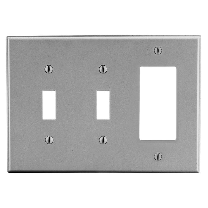 Bryant Wall Plate Mid-Size 3-Gang 2 Toggle/1 Decorator Gray (PJ226GY)