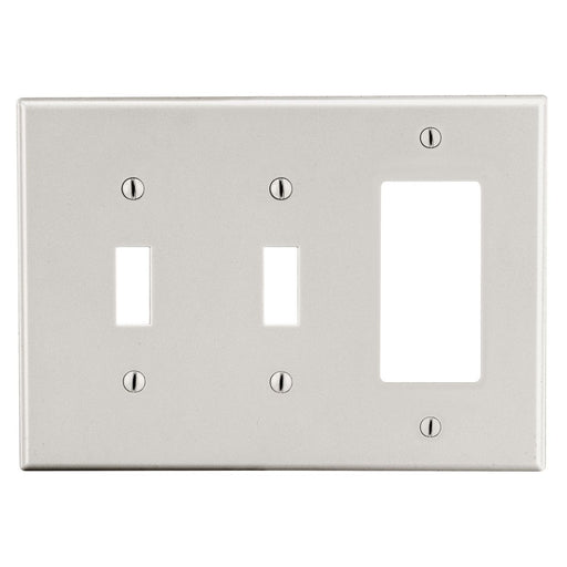 Bryant Wall Plate Mid-Size 3-Gang 2 Toggle/1 Decorator Light Almond (PJ226LA)