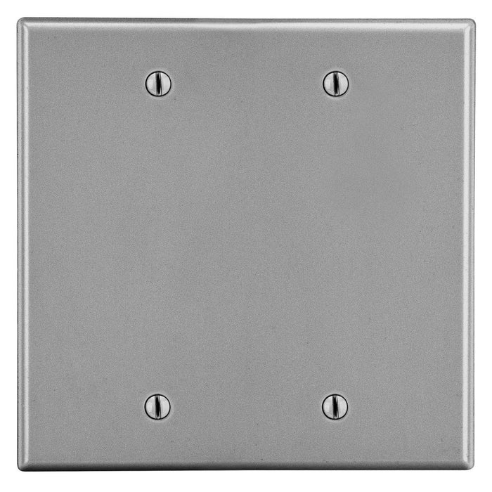 Bryant Wall Plate 2-Gang 2 Box Mount Blank Gray (P23GY)