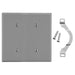 Bryant Wall Plate 2-Gang 2 Strap Mount Blank Gray (P24GY)