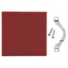 Bryant Wall Plate 2-Gang 2 Strap Mount Blank Red (P24R)