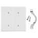 Bryant Wall Plate 2-Gang 2 Strap Mount Blank White (P24W)