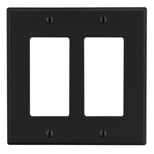 Bryant Wall Plate 2-Gang 2 Decorator Black (P262BK)