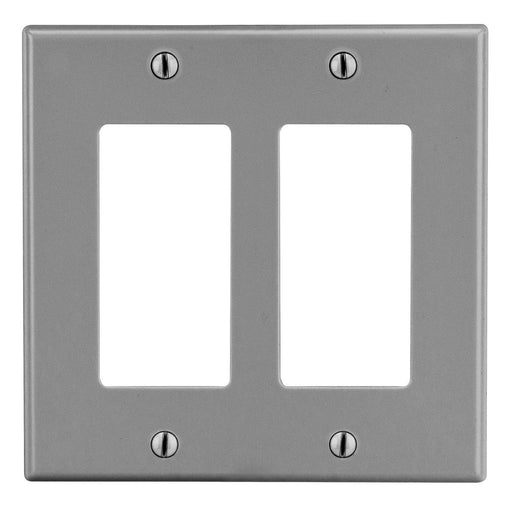 Bryant Wall Plate Mid-Size 2-Gang 2 Decorator Gray (PJ262GY)