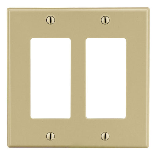 Bryant Wall Plate 2-Gang 2 Decorator Ivory (P262I)