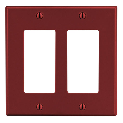 Bryant Wall Plate 2-Gang 2 Decorator Red (P262R)