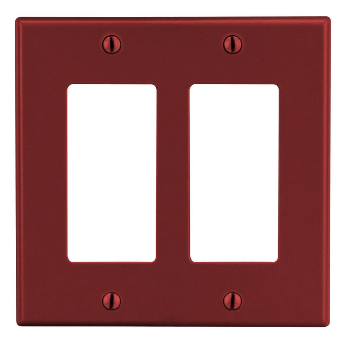 Bryant Wall Plate 2-Gang 2 Decorator Red (P262R)