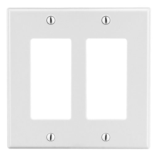 Bryant Wall Plate Mid-Size 2-Gang 2 Decorator White (PJ262W)