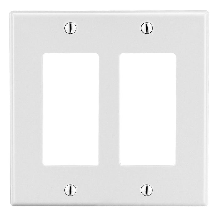 Bryant Wall Plate Mid-Size 2-Gang 2 Decorator White (PJ262W)