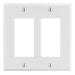 Bryant Wall Plate Mid-Size 2-Gang 2 Decorator White (PJ262W)