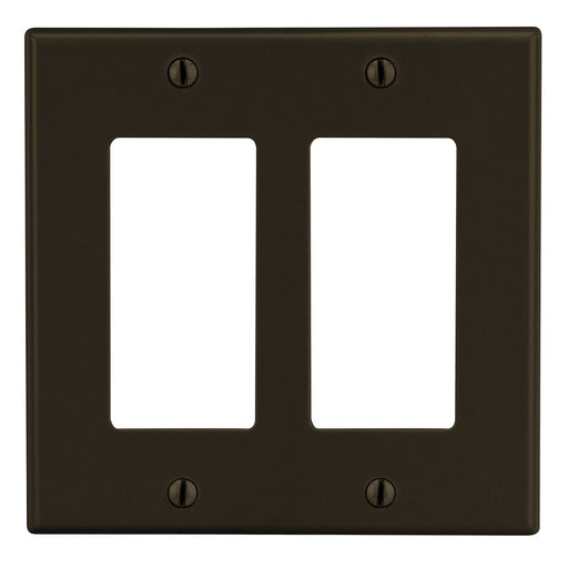 Bryant Wall Plate 2-Gang 2 Decorator Brown (P262)