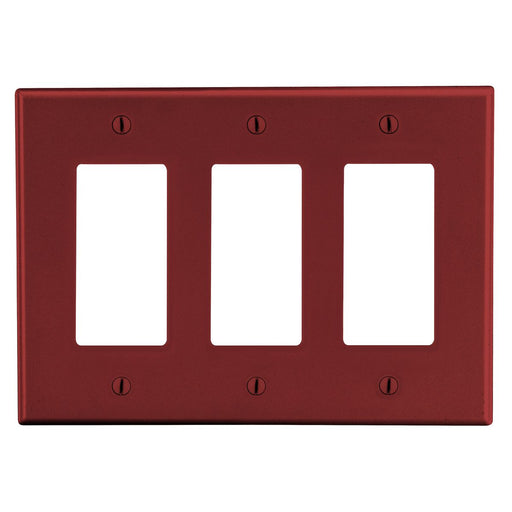 Bryant Wall Plate 3-Gang 3 Decorator Red (P263R)