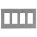 Bryant Wall Plate 4-Gang 4 Decorator Gray (P264GY)