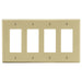 Bryant Wall Plate 4-Gang 4 Decorator Ivory (P264I)