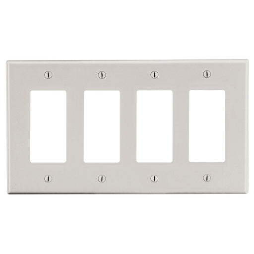 Bryant Wall Plate Mid-Size 4-Gang 4 Decorator Light Almond (PJ264LA)