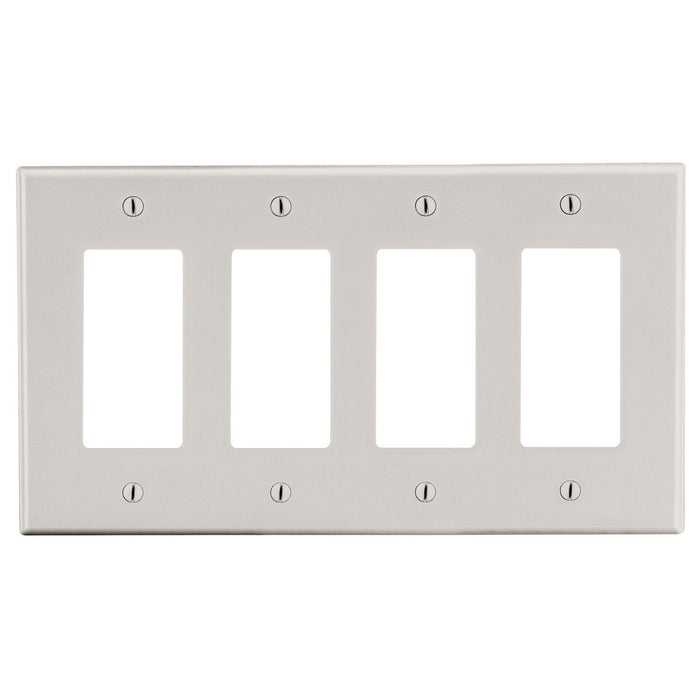 Bryant Wall Plate 4-Gang 4 Decorator Light Almond (P264LA)