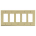 Bryant Wall Plate 5-Gang 5 Decorator Ivory (P265I)