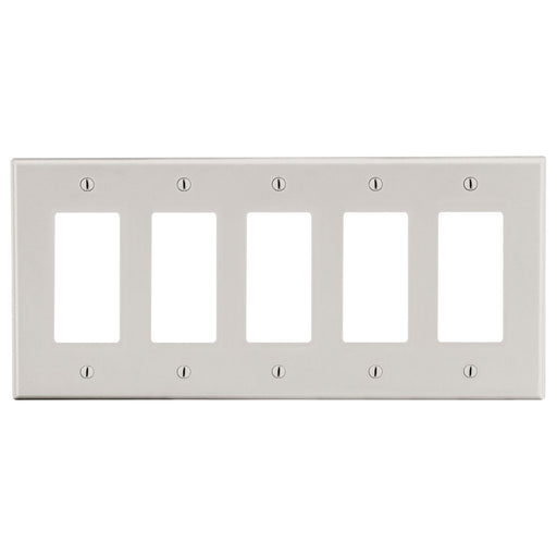 Bryant Wall Plate 5-Gang 5 Decorator Light Almond (P265LA)