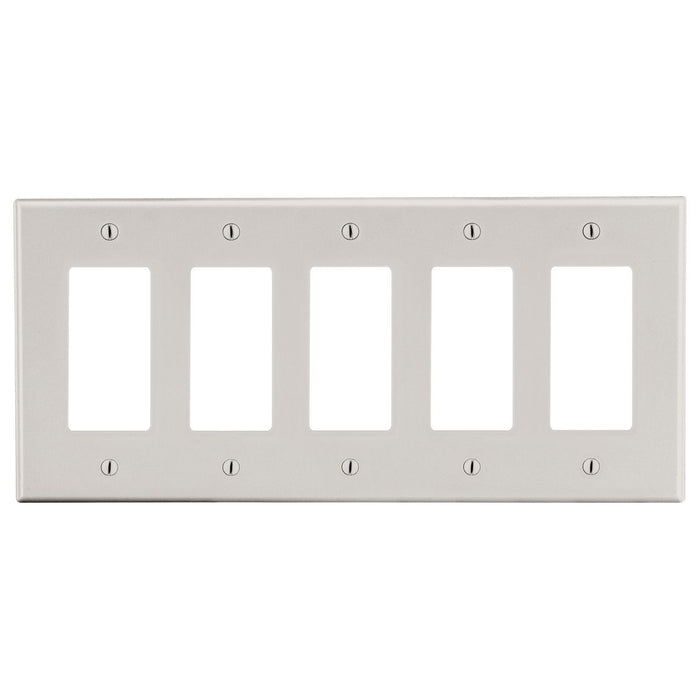 Bryant Wall Plate 5-Gang 5 Decorator Light Almond (P265LA)