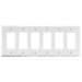 Bryant Wall Plate 6-Gang 6 Decorator White (P266W)