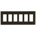 Bryant Wall Plate 6-Gang 6 Decorator Brown (P266)