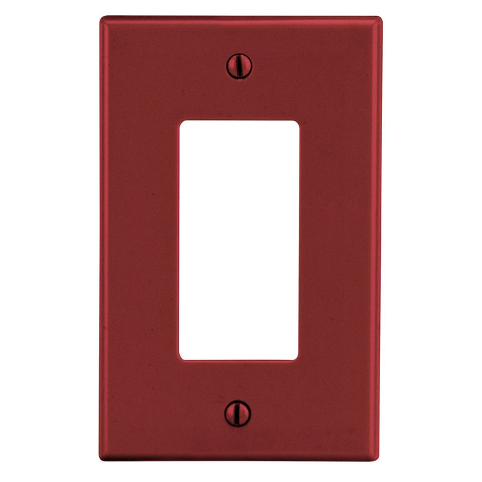 Bryant Wall Plate Mid-Size 1-Gang 1 Decorator Red (PJ26R)