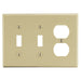 Bryant Wall Plate 3-Gang 2 Toggle/1 Duplex Ivory (P28I)