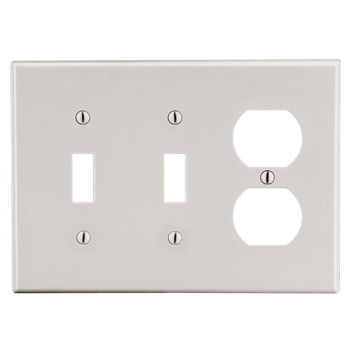 Bryant Wall Plate 3-Gang 2 Toggle/1 Duplex Light Almond (P28LA)