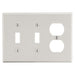 Bryant Wall Plate 3-Gang 2 Toggle/1 Duplex Light Almond (P28LA)