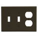 Bryant Wall Plate 3-Gang 2 Toggle/1 Duplex Brown (P28)