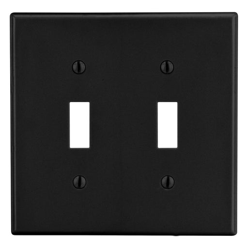 Bryant Wall Plate 2-Gang 2 Toggle Black (P2BK)