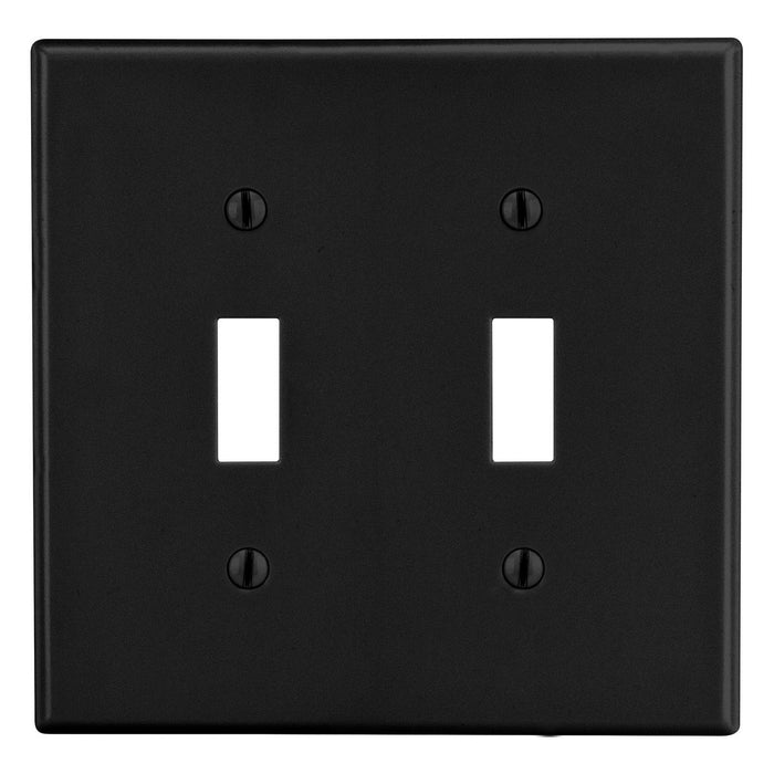 Bryant Wall Plate 2-Gang 2 Toggle Black (P2BK)