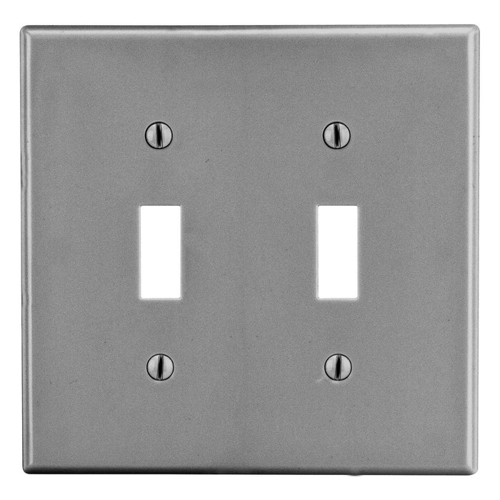 Bryant Wall Plate 2-Gang 2 Toggle Gray (P2GY)