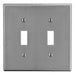 Bryant Wall Plate 2-Gang 2 Toggle Gray (P2GY)