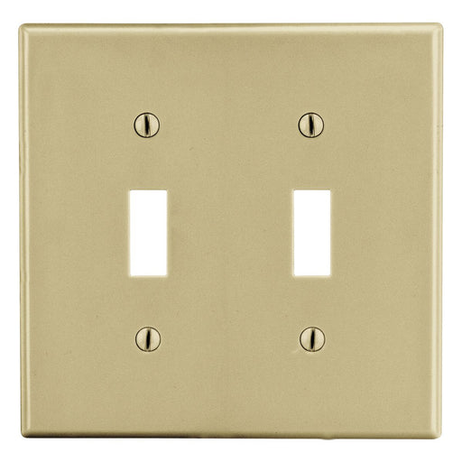 Bryant Wall Plate 2-Gang 2 Toggle Ivory (P2I)