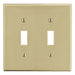 Bryant Wall Plate 2-Gang 2 Toggle Ivory (P2I)