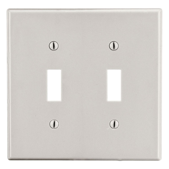 Bryant Wall Plate Mid-Size 2-Gang 2 Toggle Light Almond (PJ2LA)