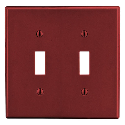 Bryant Wall Plate Mid-Size 2-Gang 2 Toggle Red (PJ2R)