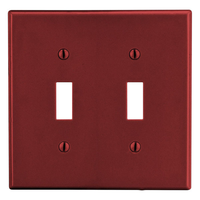 Bryant Wall Plate 2-Gang 2 Toggle Red (P2R)