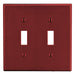 Bryant Wall Plate 2-Gang 2 Toggle Red (P2R)