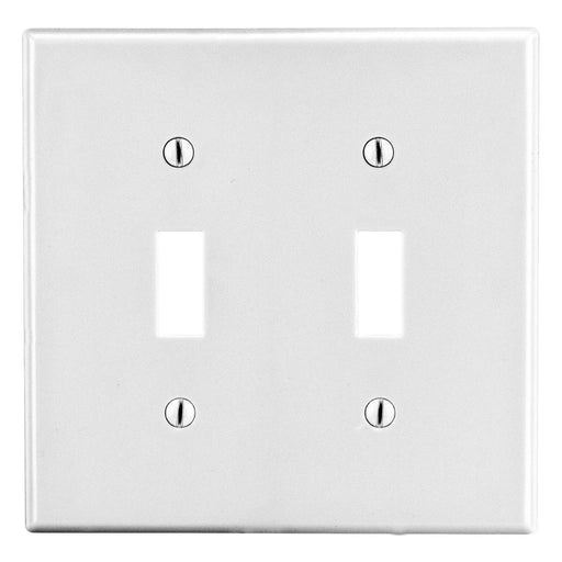 Bryant Wall Plate 2-Gang 2 Toggle White (P2W)