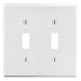 Bryant Wall Plate 2-Gang 2 Toggle White (P2W)