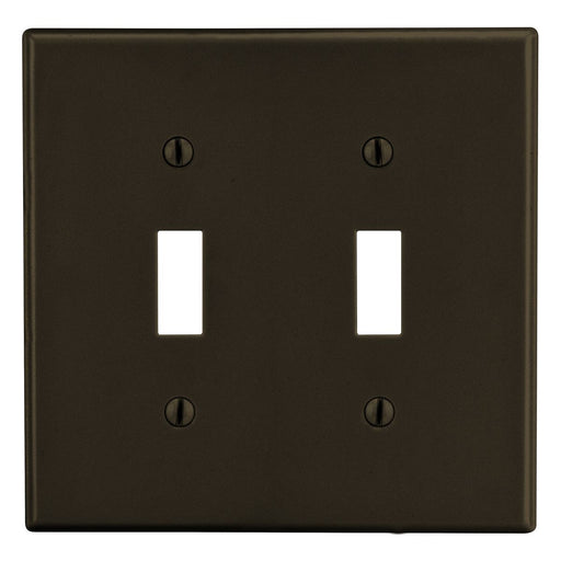 Bryant Wall Plate Mid-Size 2-Gang 2 Toggle Brown (PJ2)